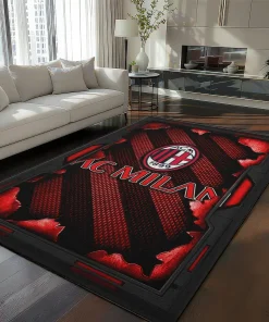 AC Milan Rug - Torn Mesh Red