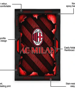 Alternative view of AC Milan Rug - Torn Mesh Red