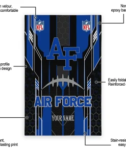 Alternative view of Air Force Falcons Rug - Customized Football Laces Blue