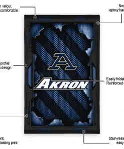 Alternative view of Akron Zips Rug - Torn Mesh Blue