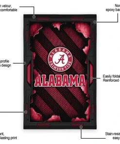Alternative view of Alabama Crimson Tide Rug - Torn Mesh Crimson