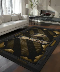 Anaheim Ducks Rug - Torn Mesh Gold