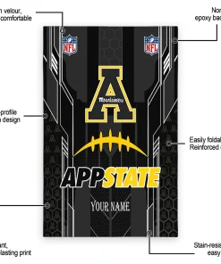 Alternative view of Appalachian State Mountaineers Rug - Custom Football Laces Black