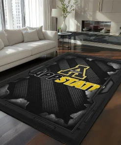 Appalachian State Mountaineers Rug - Torn Mesh Black