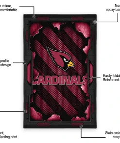 Alternative view of Arizona Cardinals Rug - Torn Mesh Red
