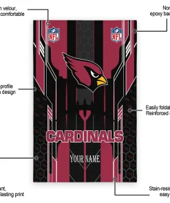 Alternative view of Arizona Cardinals Rug - Customized Football Laces Red
