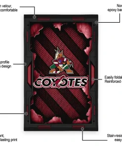 Alternative view of Arizona Coyotes Rug - Torn Mesh Red