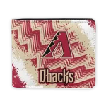 Arizona Diamondbacks Wallet - Custom Leather Logo Red White