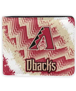 Arizona Diamondbacks Wallet - Custom Leather Logo Red White