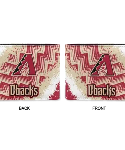 Alternative view of Arizona Diamondbacks Wallet - Custom Leather Logo Red White