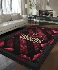 Arizona Diamondbacks Rug - Torn Mesh Red