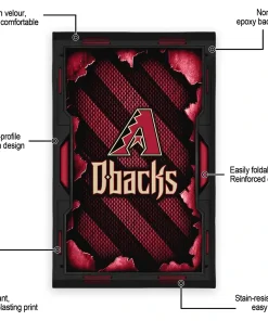 Alternative view of Arizona Diamondbacks Rug - Torn Mesh Red