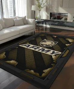 Army Black Knights Rug - Torn Mesh Gold
