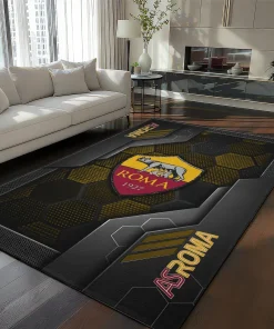 AS Roma Rug - Hexagonal Grid Pattern Red
