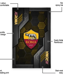 Alternative view of AS Roma Rug - Hexagonal Grid Pattern Red
