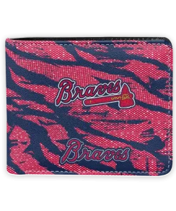 Atlanta Braves Wallet - Abstract Stripes Navy