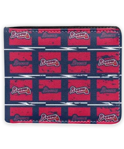 Atlanta Braves Wallet - Block Pattern Crocs Red