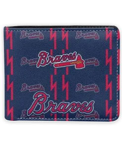 Atlanta Braves Wallet - Bolt Rows Navy