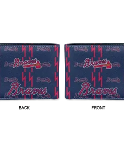 Alternative view of Atlanta Braves Wallet - Bolt Rows Navy