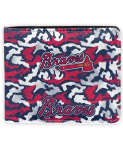 Atlanta Braves Wallet - Camouflage Patches Navy White