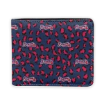 Atlanta Braves Wallet - Leopard Texture Navy