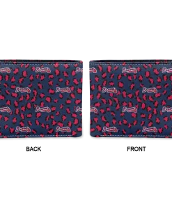 Alternative view of Atlanta Braves Wallet - Leopard Texture Navy