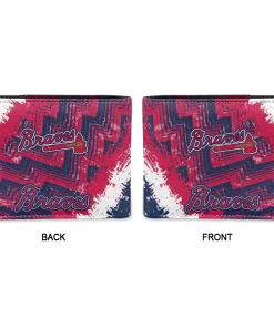 Alternative view of Atlanta Braves Wallet - Personalized Team Emblem Navy Red