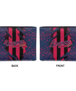 Alternative view of Atlanta Braves Wallet - Torn Stripe Chaos Navy Red