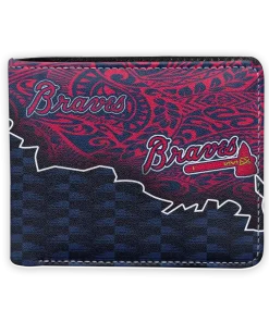 Atlanta Braves Wallet - Tribal Fade Fusion Navy Red