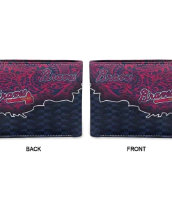 Alternative view of Atlanta Braves Wallet - Tribal Fade Fusion Navy Red
