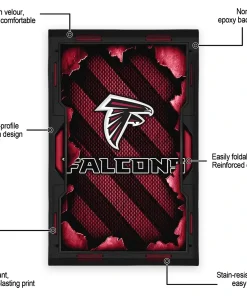 Alternative view of Atlanta Falcons Rug - Torn Mesh Red