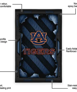 Alternative view of Auburn Tigers Rug - Torn Mesh Navy Blue