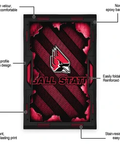 Alternative view of Ball State Cardinals Rug - Torn Mesh Red