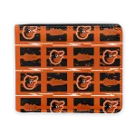 Baltimore Orioles Wallet - Block Pattern Crocs Orange Black