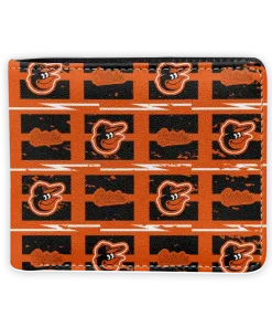Baltimore Orioles Wallet - Block Pattern Crocs Orange Black
