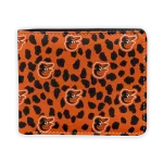 Baltimore Orioles Wallet - Leopard Texture Orange
