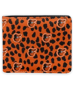 Baltimore Orioles Wallet - Leopard Texture Orange
