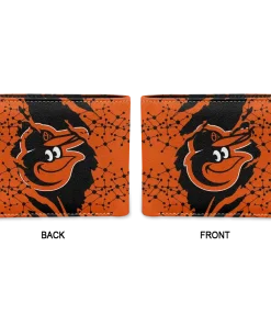 Alternative view of Baltimore Orioles Wallet - Torn Stripe Chaos Orange Black