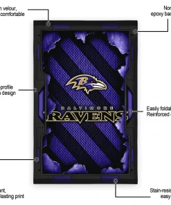 Alternative view of Baltimore Ravens Rug - Torn Mesh Purple
