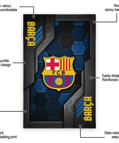 Alternative view of Barcelona Rug - Hexagonal Grid Pattern Blue
