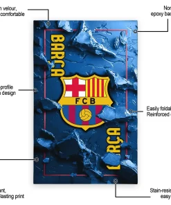 Alternative view of Barcelona Rug - Cracked Surface Design Blue