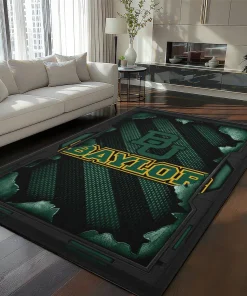 Baylor Bears Rug - Torn Mesh Green