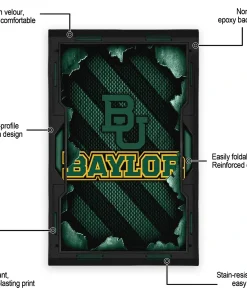 Alternative view of Baylor Bears Rug - Torn Mesh Green