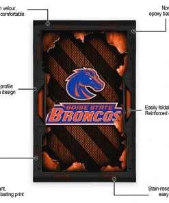 Alternative view of Boise State Broncos Rug - Torn Mesh Orange