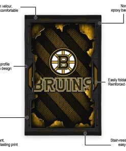 Alternative view of Boston Bruins Rug - Torn Mesh Gold