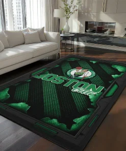 Boston Celtics Rug - Torn Mesh Green