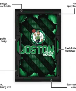 Alternative view of Boston Celtics Rug - Torn Mesh Green