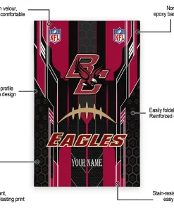 Alternative view of Boston College Eagles Rug - Custom Football Laces Maroon