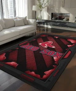 Boston Red Sox Rug - Torn Mesh Red