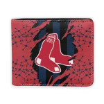 Boston Red Sox Wallet - Torn Stripe Chaos Red Black